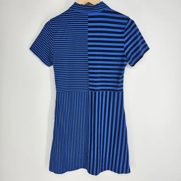G/FORE Womens Golf Dress Blue Navy Striped Short Sleeve Polo Performance Small s - Picture 6 of 8